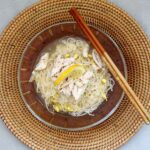 ささみと豆もやしのえすにっく素麺